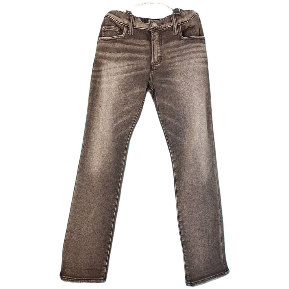 Gap Boys 12 Black Stretch Slim Jeans Pull-On Lined Distressed Denim GAP for Good
